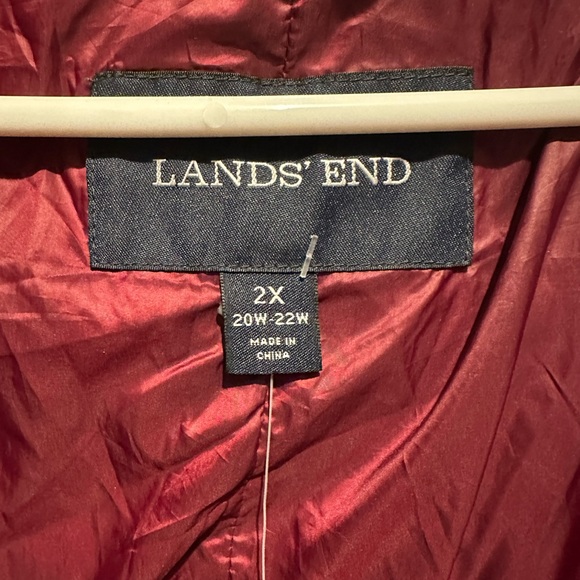NWT Lands End 2X packable down jacket - Picture 3 of 13